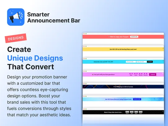 Smarter Announcement Bar screenshot