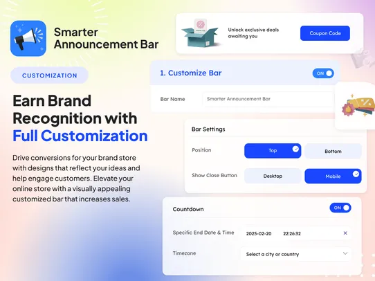 Smarter Announcement Bar screenshot