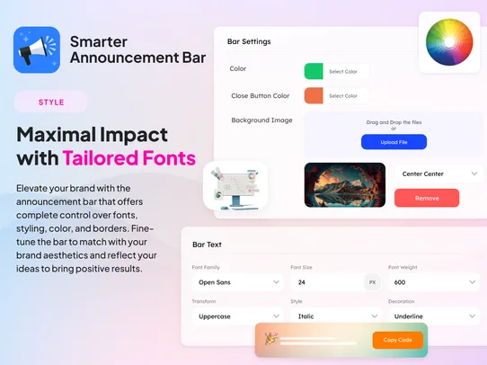 Smarter Announcement Bar screenshot