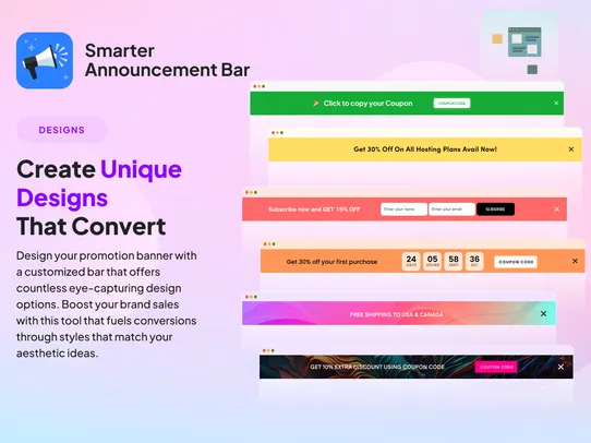 Smarter Announcement Bar screenshot