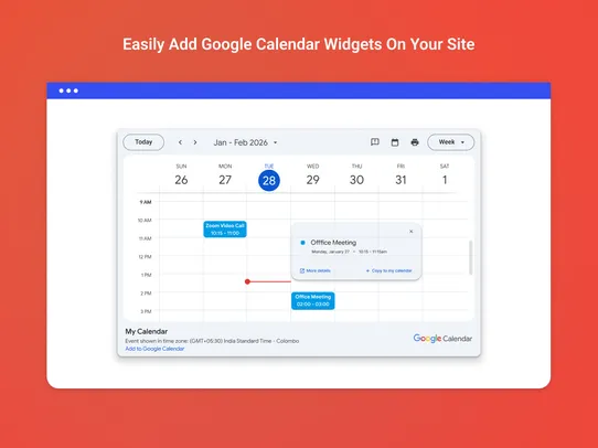 Google Calendar screenshot