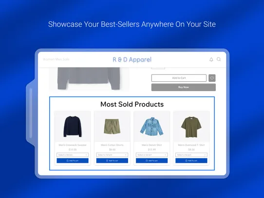 Most Sold Products screenshot