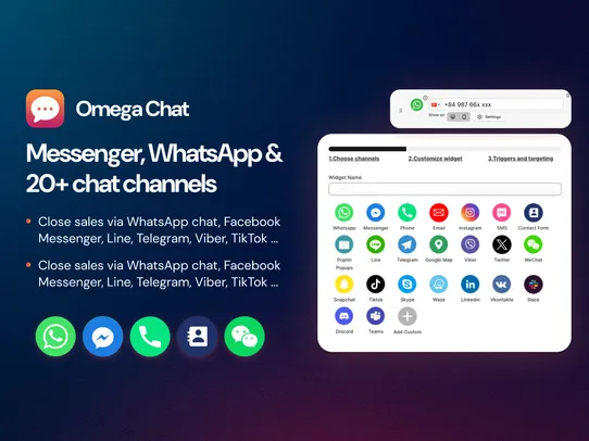 Omega WhatsApp &amp; Contact Form screenshot