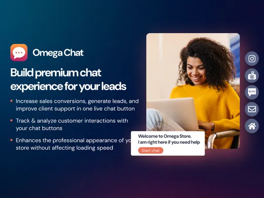 Omega WhatsApp &amp; Contact Form screenshot