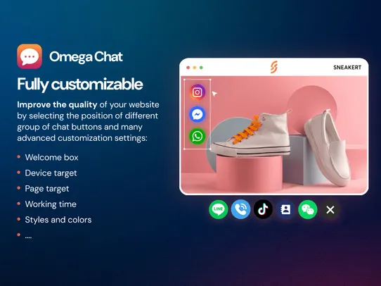 Omega WhatsApp &amp; Contact Form screenshot