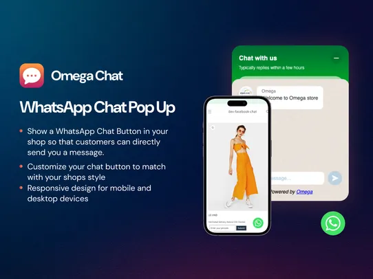 Omega WhatsApp &amp; Contact Form screenshot