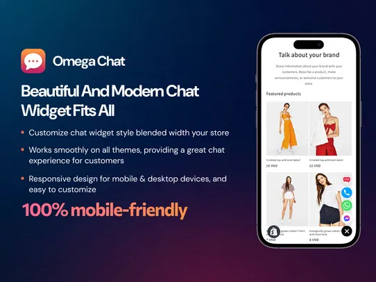 Omega WhatsApp &amp; Contact Form screenshot