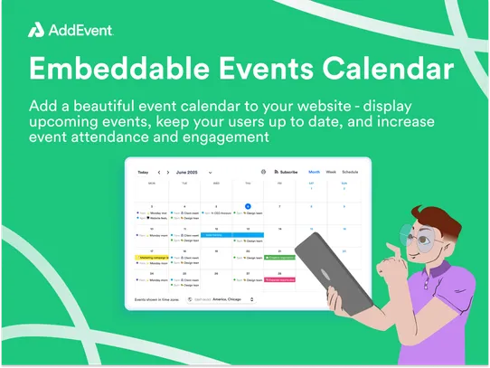 Embeddable Events Calendar App screenshot