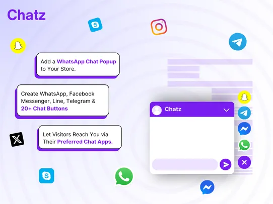 WhatsApp &amp; Chat Buttons: Chatz screenshot