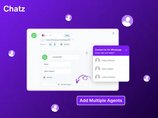 WhatsApp &amp; Chat Buttons: Chatz screenshot