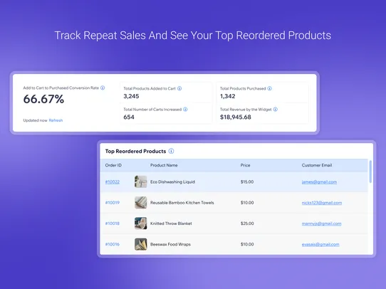 Buy Again &amp; Repeat Orders screenshot