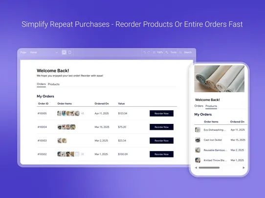 Buy Again &amp; Repeat Orders screenshot