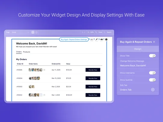 Buy Again &amp; Repeat Orders screenshot