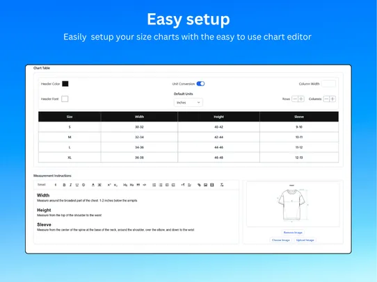 Size Chart Builder screenshot