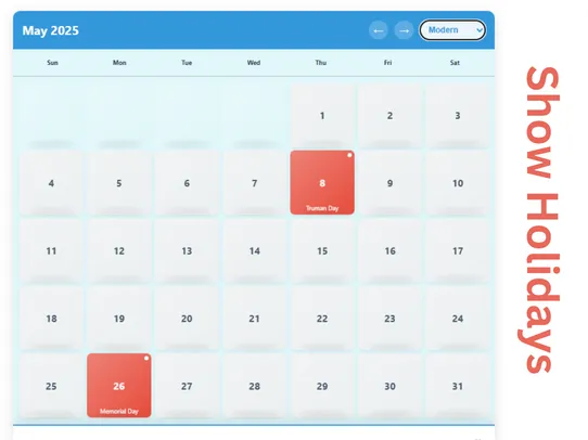 3D Calendar - Date and Holiday screenshot