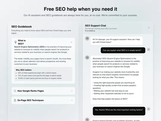 Orwell - AI Blogging screenshot