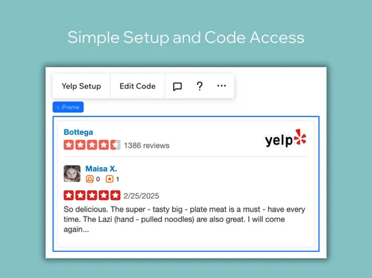 Yelp Reviews and Collections screenshot