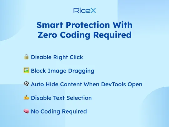 RiceX - Disable Right Click screenshot