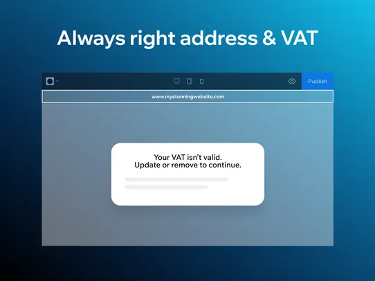 Optimizer: Valid VAT &amp; Address screenshot
