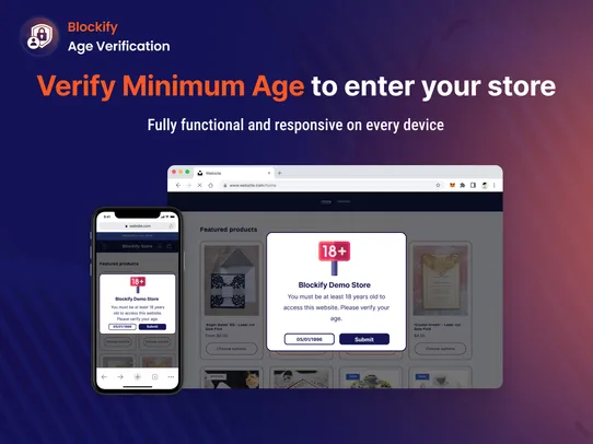 Blockify Age Verification 18+ screenshot