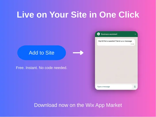 WhatsApp Popup screenshot