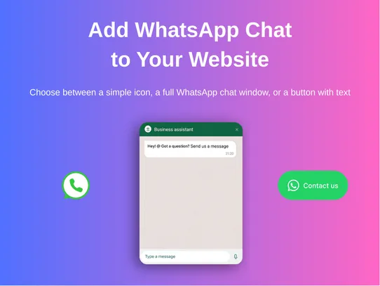WhatsApp Popup screenshot
