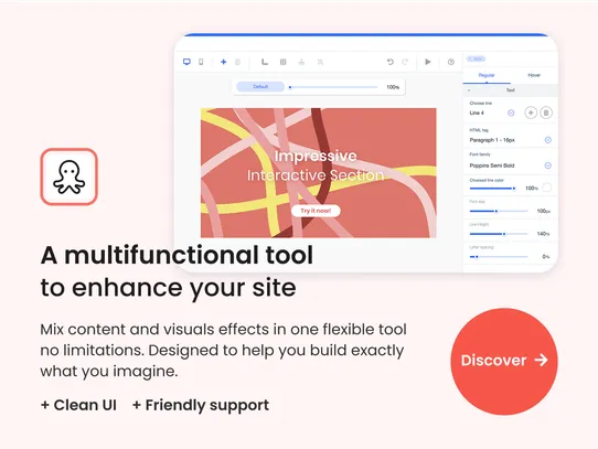 Impressive Interactive Section screenshot
