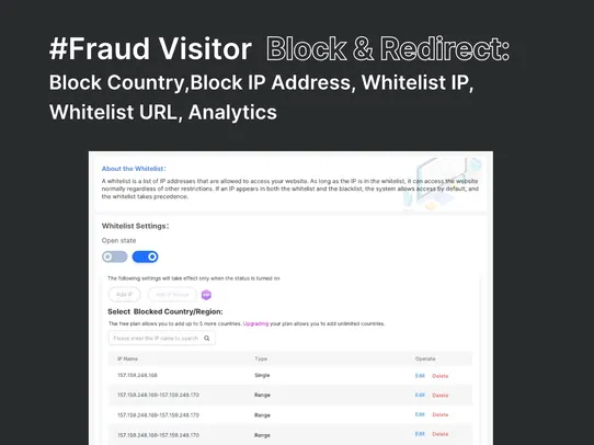Block IP Countries And Regions screenshot
