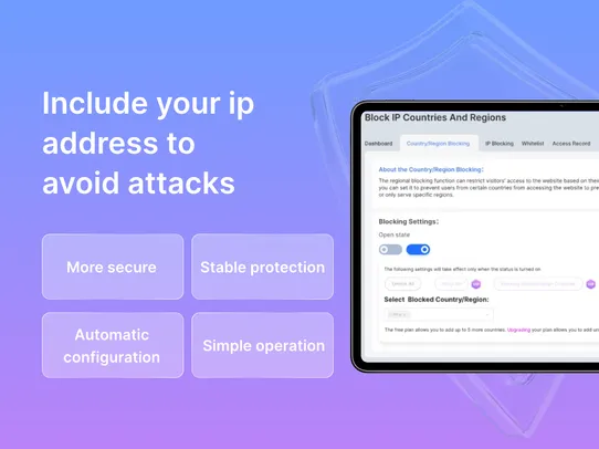 Block IP Countries And Regions screenshot