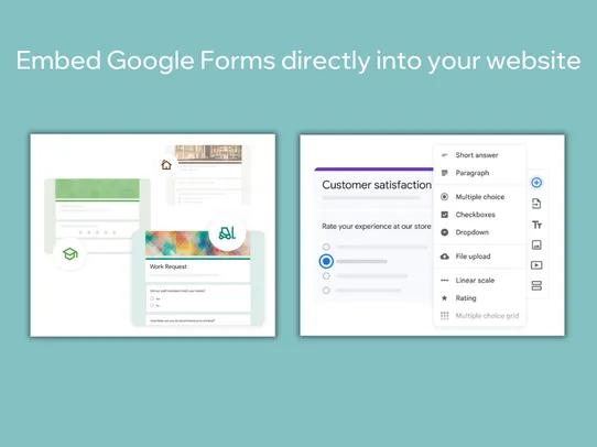 Google Forms Embed screenshot