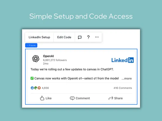 LinkedIn Embeds screenshot
