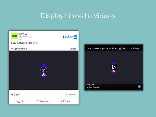 LinkedIn Embeds screenshot