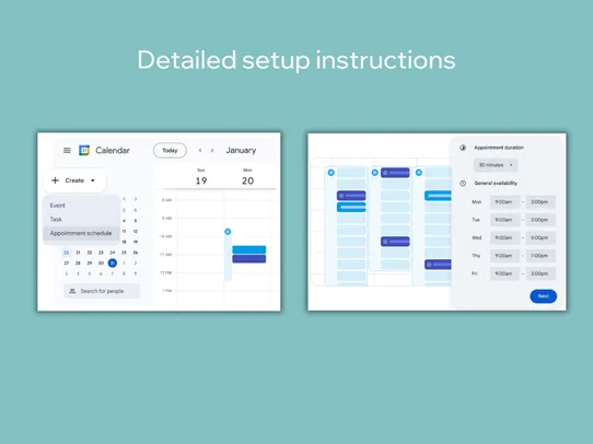 Google Calendar Bookings screenshot