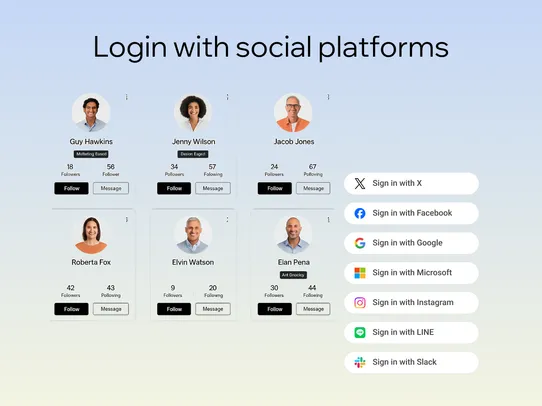 Social Login screenshot