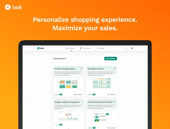 Twik Store Personalization screenshot