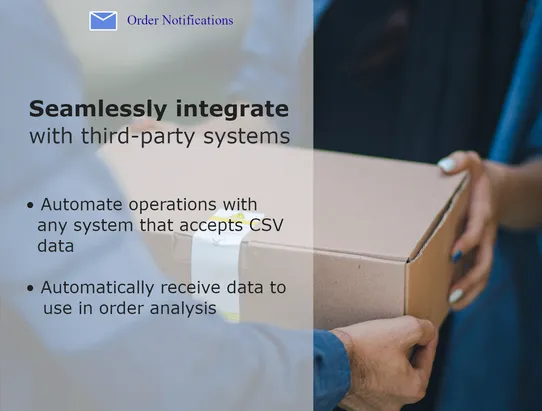 CSV Order Notifications screenshot