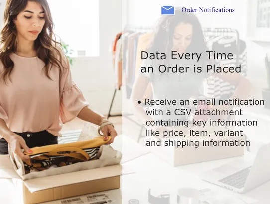 CSV Order Notifications screenshot
