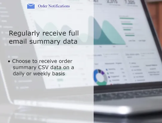 CSV Order Notifications screenshot