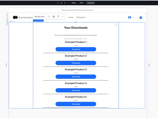 Customer Download Hub screenshot