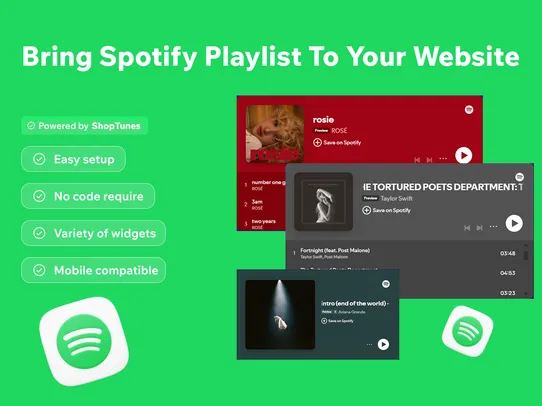 ShopTunes: Spotify Embed screenshot