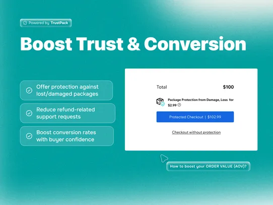 TrustPack Worry-Free Shipping screenshot