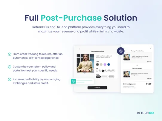 ReturnGO Returns &amp; Exchanges screenshot