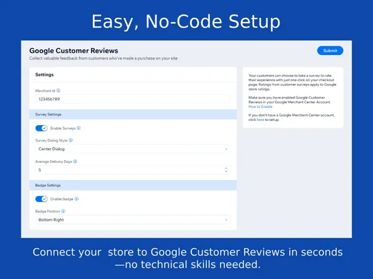 Google Customer Reviews screenshot