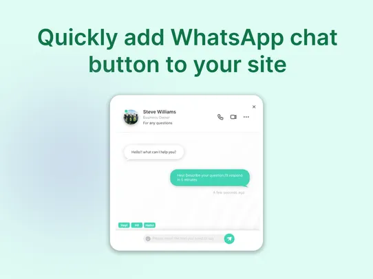 WhatsApp Chat Contact Us screenshot