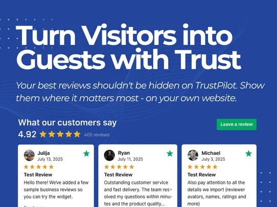Trustpilot Reviews Widget screenshot