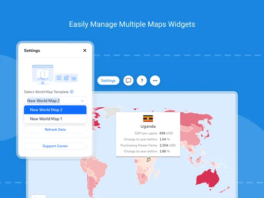 World &amp; Countries Map screenshot