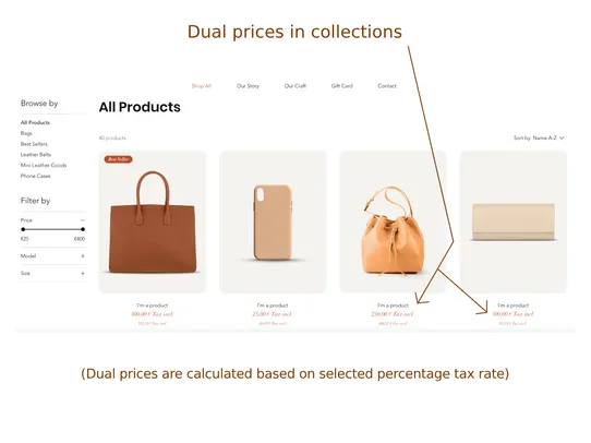 B2B Dual Price Display screenshot