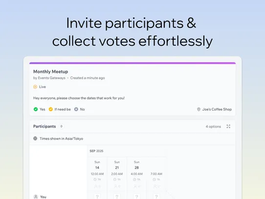 Poll: Event Schedule Vote screenshot