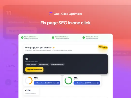 One-Click Optimizer screenshot