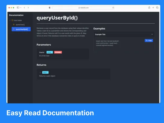 My Documentation screenshot